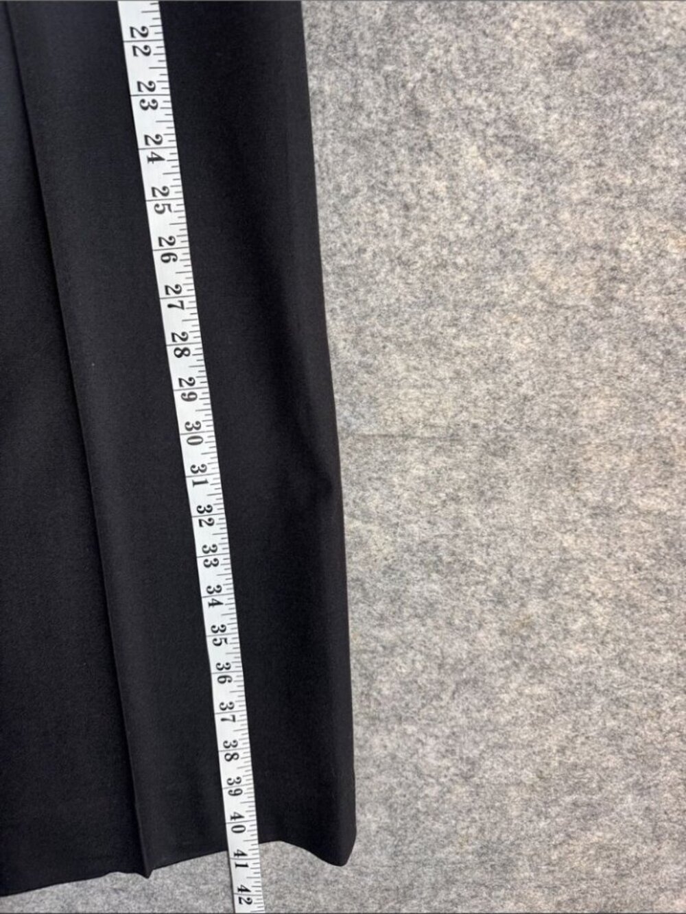 Lida Baday Black Wide Leg Wool Pants Size 8 Minimalist Career Trousers Classic - Picture 8 of 16